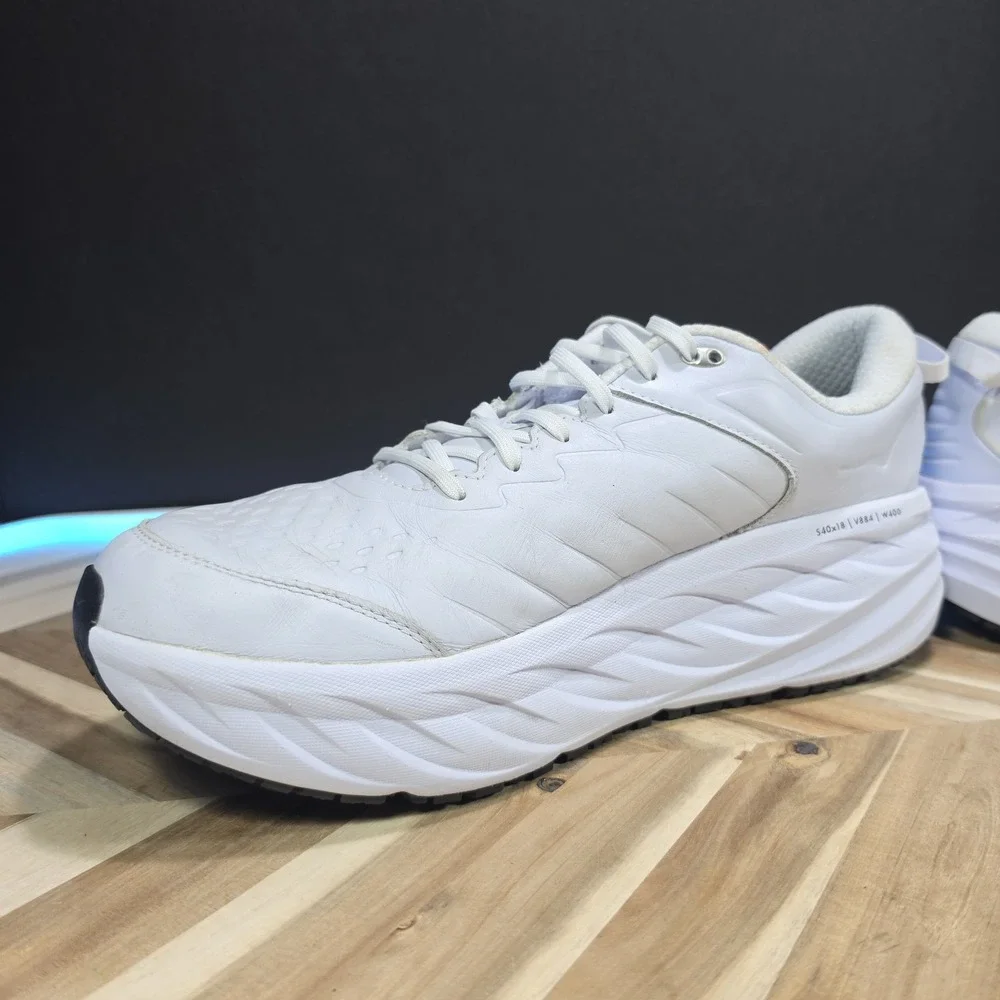 Men's Size 15 - Hoka One One HOKA Bondi SR White sneaker Slip Resistant Work
